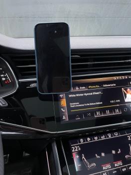 Preview: RS-Mount, fahrzeugspezifischer Handyhalter passend für Audi Q7 Facelift ab Baujahr 2019, Q8 ab Baujahr 2018, Made in Germany